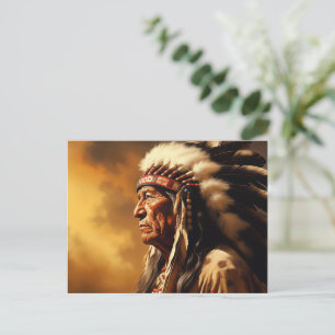 Native American Chief Postcard