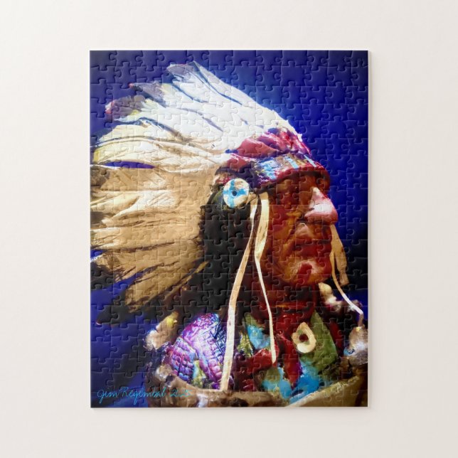 Native American Chief Puzzle (Vertical)