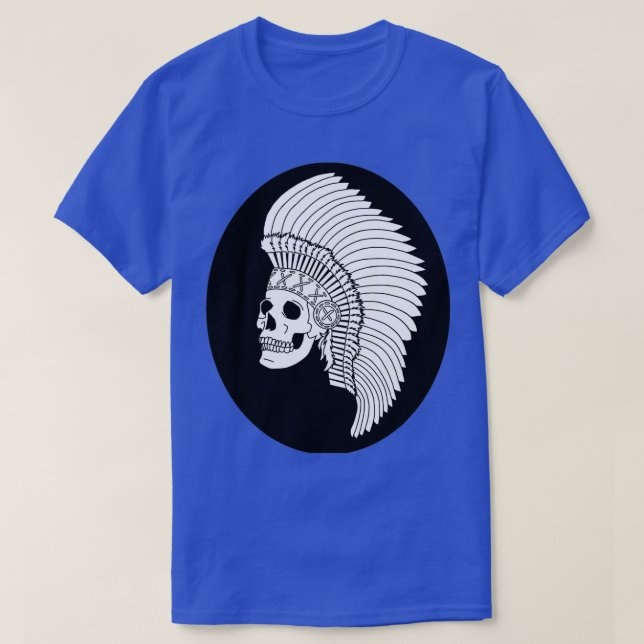 Native American Chief Skull  (2) T-Shirt (Design Front)