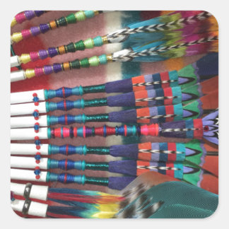 Native American Church Fans, coffee cup, shirts Square Sticker