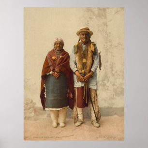 Native American Couple, 1899 Poster