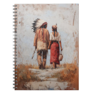 Native American Couple Spiral Notebook
