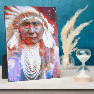 Native American Crazy Horse Plaque