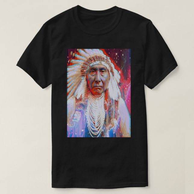 Native American Crazy Horse  T-Shirt (Design Front)