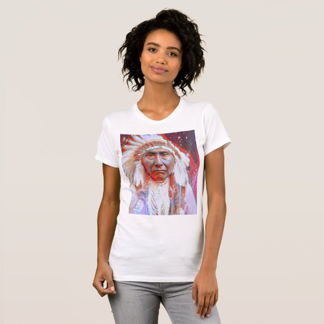 Native American  Crazy Horse T-Shirt (Front Full)