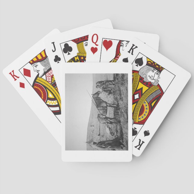 Native American Cree people of Western Canada, c.1 Playing Cards (Back)