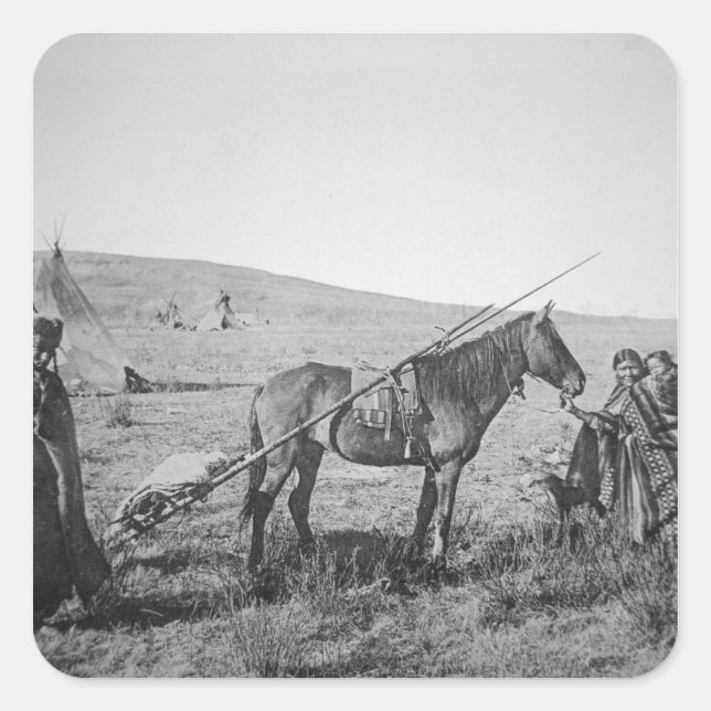 Native American Cree people of Western Canada, c.1 Square Sticker (Front)