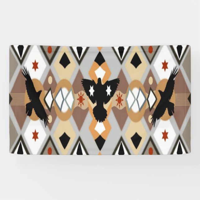 Native American Crow Banner (Horizontal)