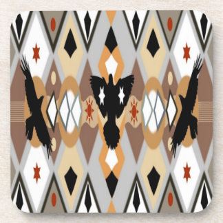 Native American Crow Cork Coaster