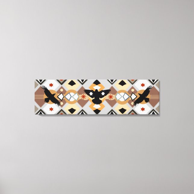 Native American Crow Stretched Canvas Print (Front)