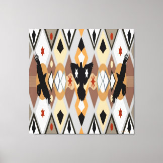 Native American Crow Stretched Canvas Print