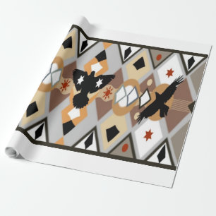 Native American Crow Wrapping Paper