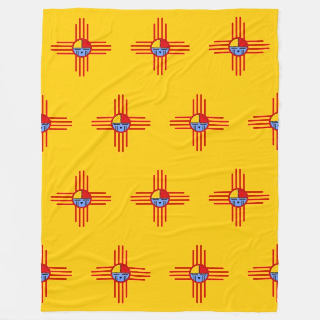 Native American Culture - Kachina Zia Symbol 2 Fleece Blanket (Front)