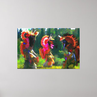 native american dance canvas print