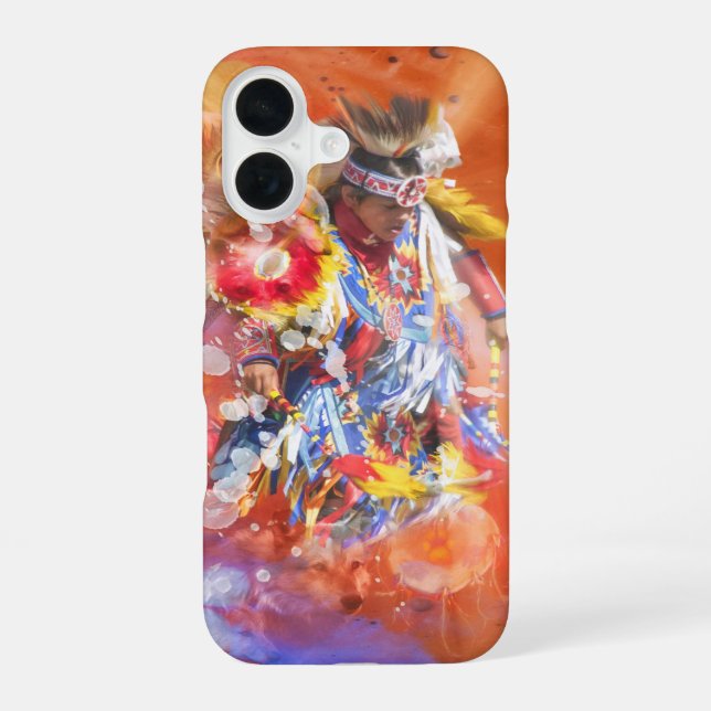 Native American DANCING WOLVES iPhone 16 Case (Back)