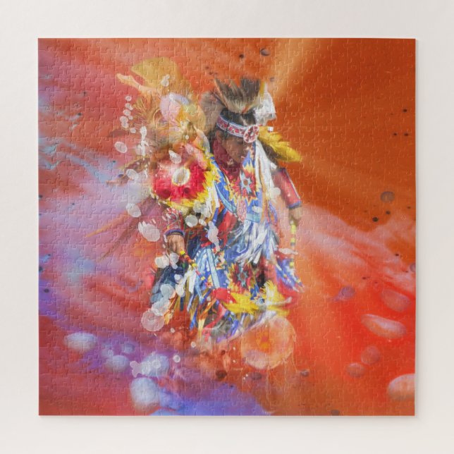 Native American DANCING WOLVES Jigsaw Puzzle (Vertical)