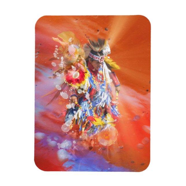 Native American DANCING WOLVES Magnet (Vertical)