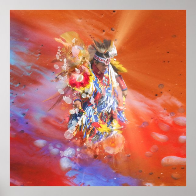 Native American DANCING WOLVES Poster (Front)