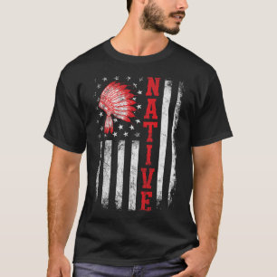 Native - American Day Usa Flag Cherokee Indigenous T-Shirt