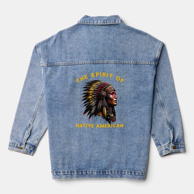 Native American  Denim Jacket (Back)