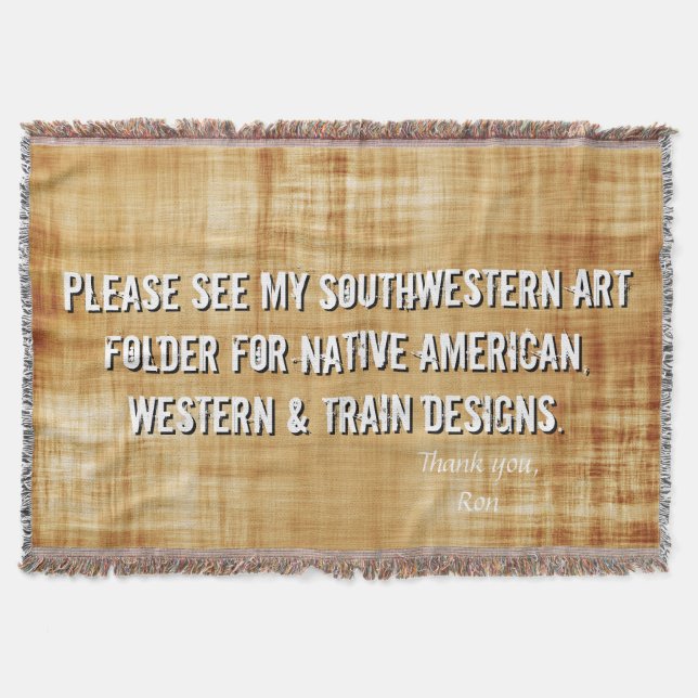 Native American Designs etc. Throw Blankets (Front)