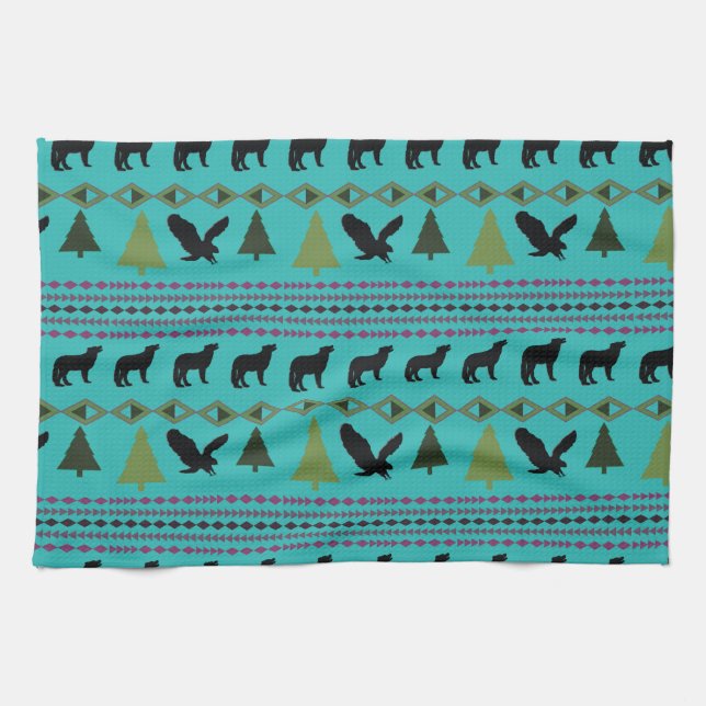 Native American Designs Tea Towel (Horizontal)