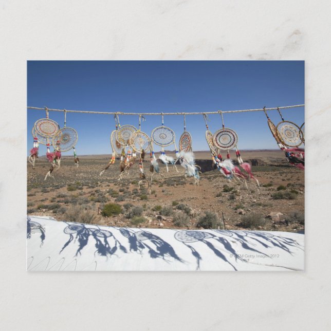 Native American dream catchers for sale outside Postcard (Front)