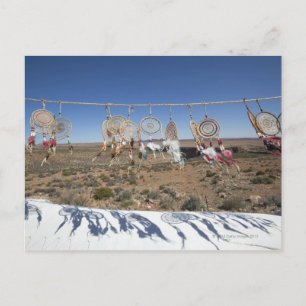 Native American dream catchers for sale outside Postcard