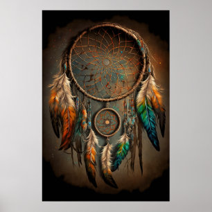 Native American Dreamcatcher Art Print Poster