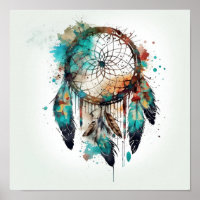 Native American Dreamcatcher Art Print Poster