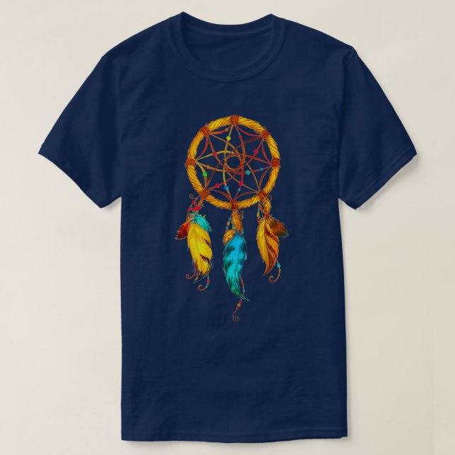 Native American Dreamcatcher Feather  T-Shirt (Design Front)