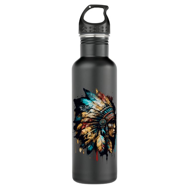 Native American Dreamcatcher Indian Design 24 710 Ml Water Bottle (Front)