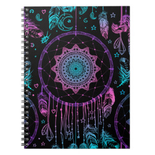 Native American Dreamcatcher Moon Pattern Notebook