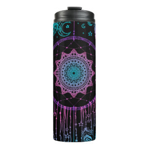 Native American Dreamcatcher Moon Pattern Thermal Tumbler