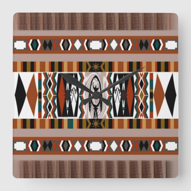 Native American Dreamcatcher Wall Clock (Front)