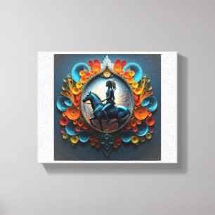 "Native American Dreamscape"Stretched Canvas Print