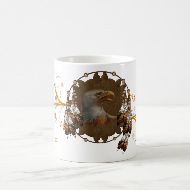 Native American Eagle Design Cup Mug (Center)
