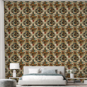 Native American Ethnic Art Tribe Pattern Vintage Wallpaper