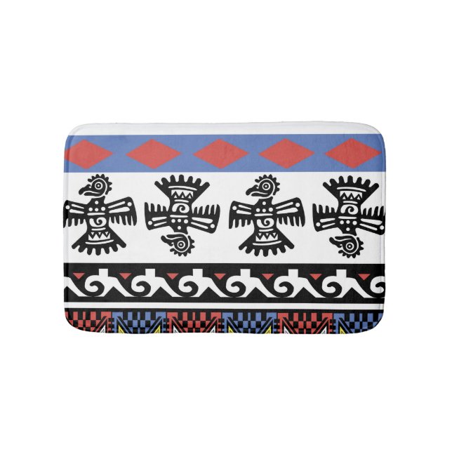 Native American Ethnic Illustration Bath Mat (Front)
