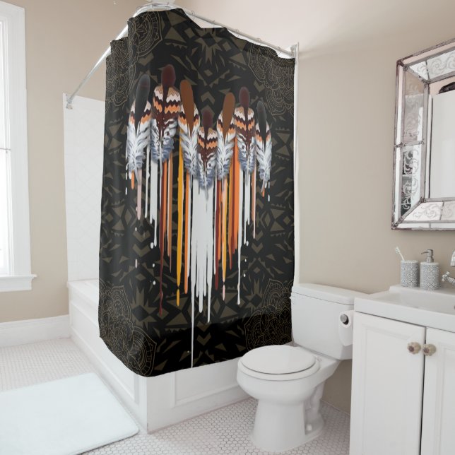 Native American Family Shower Curtain (In Situ)