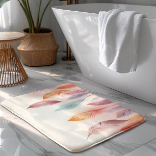 Native American Feather Background Indian Tribal Bath Mat