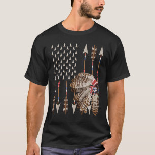 Native American Flag 4th Of July Patriotic Usa Tri T-Shirt