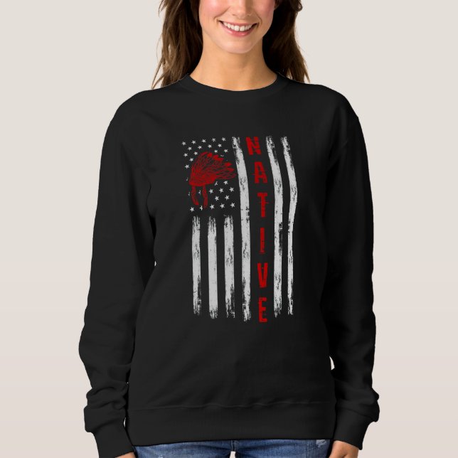 Native American Flag Native American Sweatshirt (Front)