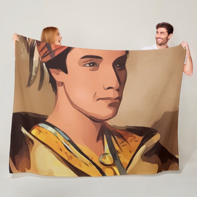 Native American Fleece Blanket (In Situ)