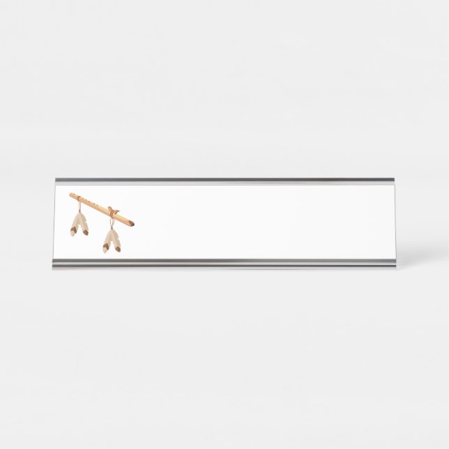 Native American Flute Desk Name Plate (Front)