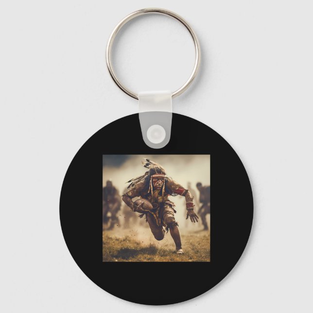 Native American Football  Key Ring (Front)