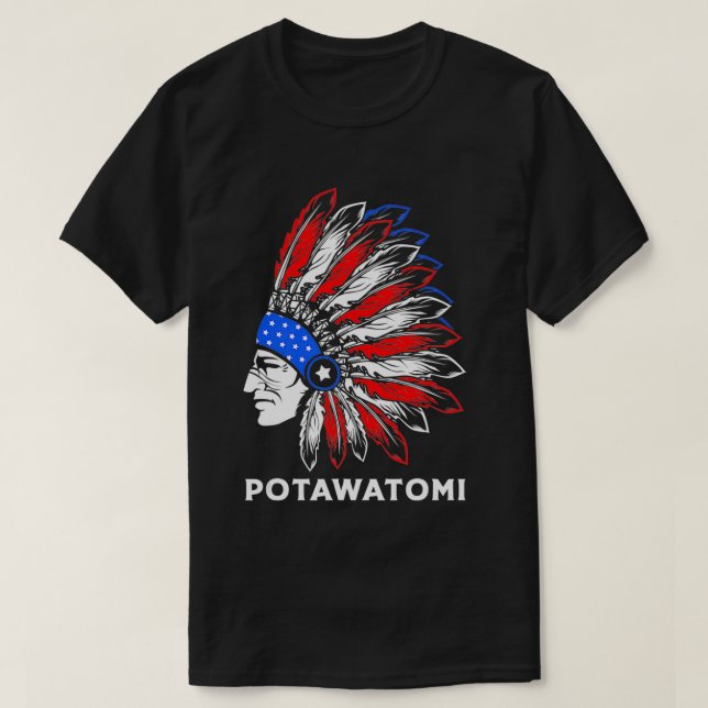 Native American For Men Potawatomi  T-Shirt (Design Front)