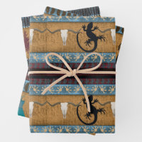 Native American Gecko, Buffalo & Owl