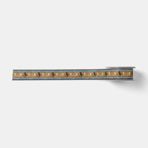 Native American Gecko Pattern Satin Ribbon