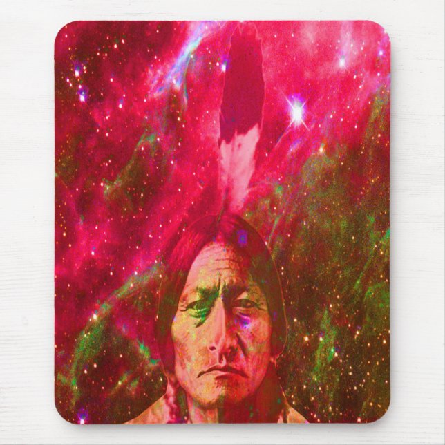 Native American Ghost of Sitting Bull Mouse Mat (Front)